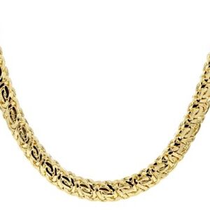 NWT JTV Moda Al Massimo 18k Yellow Gold Over Bronze Byzantine Necklace 20"